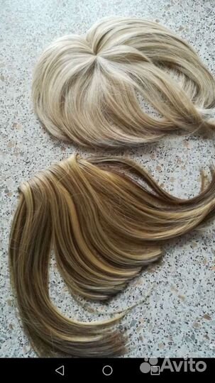 Супер - чёлка - накладка, хвост на крабе русый