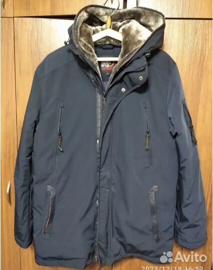 Шикарная мужская куртка пуховик (с капюшоном)