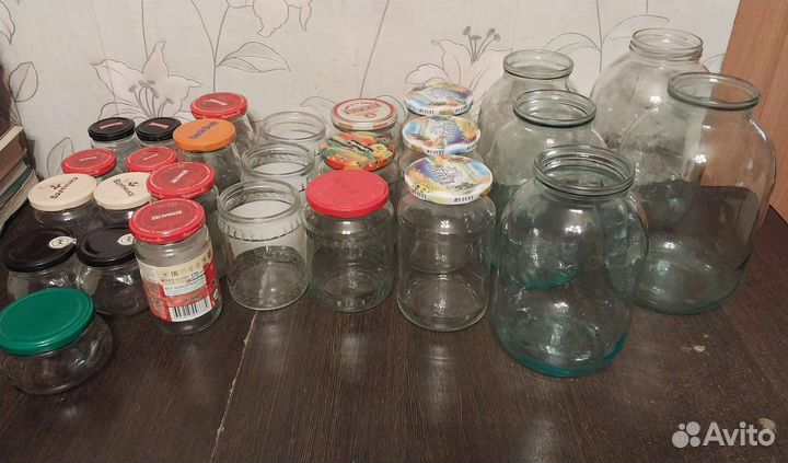 Банки стеклянные разный объем
