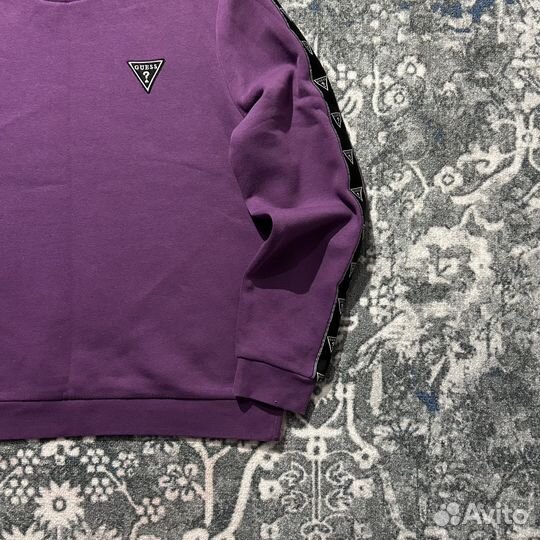 Свитшот Guess мужской с лампасами на флисе