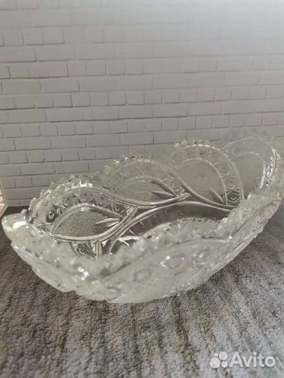 Хрустальные салатницы и селедочница СССР