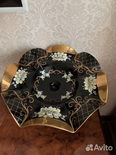 Ваза для фруктов богемия