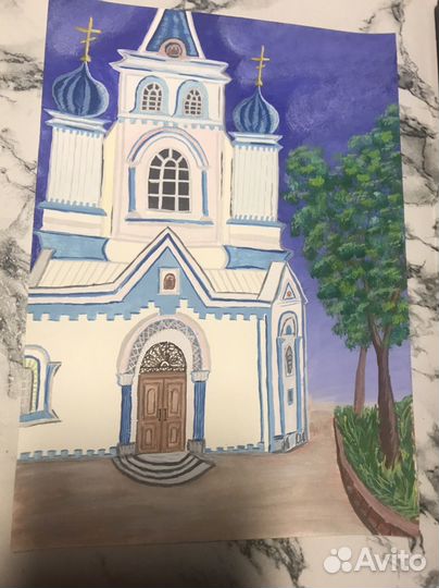 Картинк гуашью