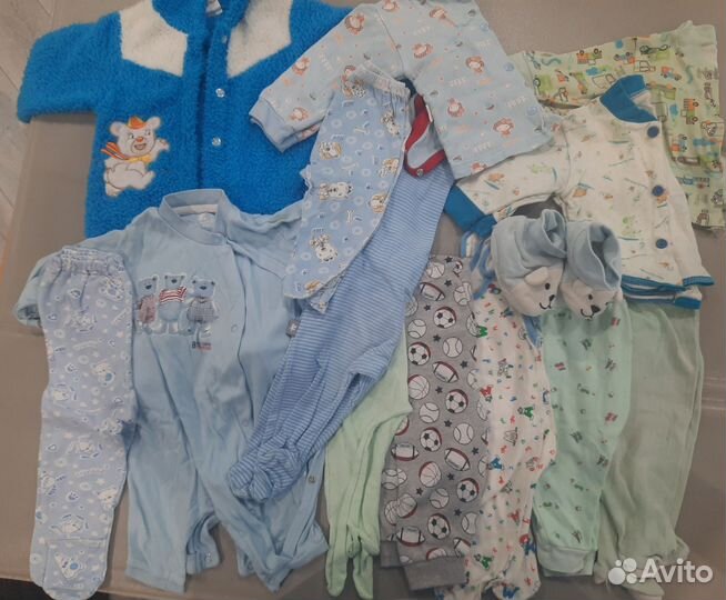 Вещи пакетом на мальчика с рождения до 3 месяцев