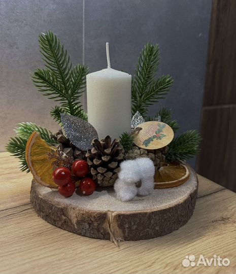 Подсвечник новогодний