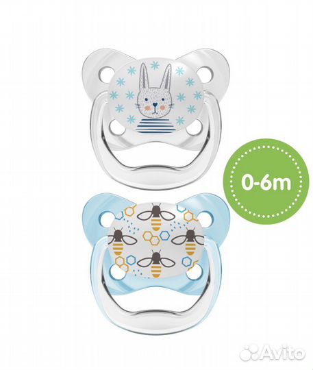 2шт в подарок.Соски Dr. Brown's 0 - 6 мес, 2 шт