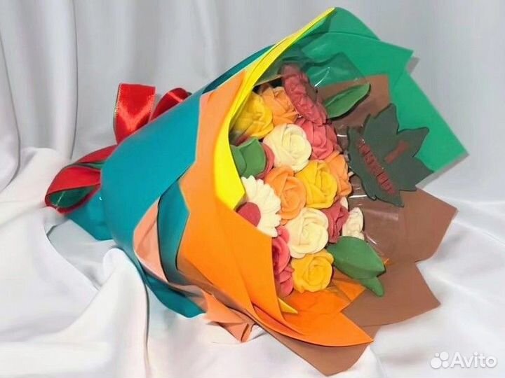 Букеты из зефира, колбасы, шоколада, сухофруктов