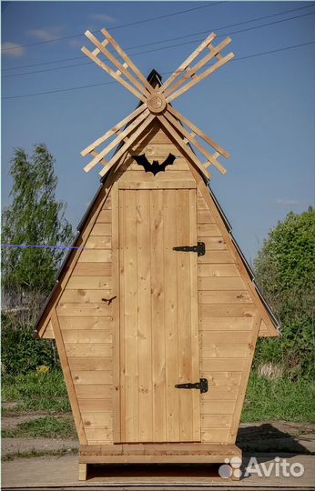 Дачный туалет деревянный HAT113
