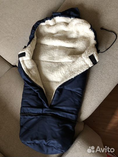 Конверт овчинный в коляску или санки