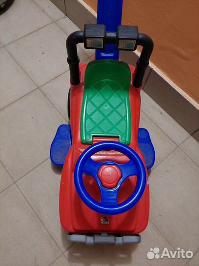 Автомобиль джип-каталка с ручкой