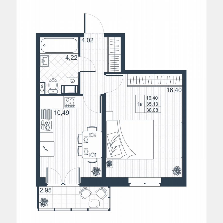 1-к. квартира, 36 м², 7/8 эт.