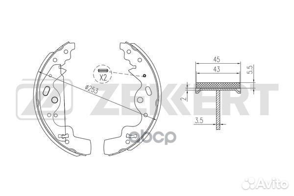 Колодки торм. бараб. задн. Land Rover Freelande