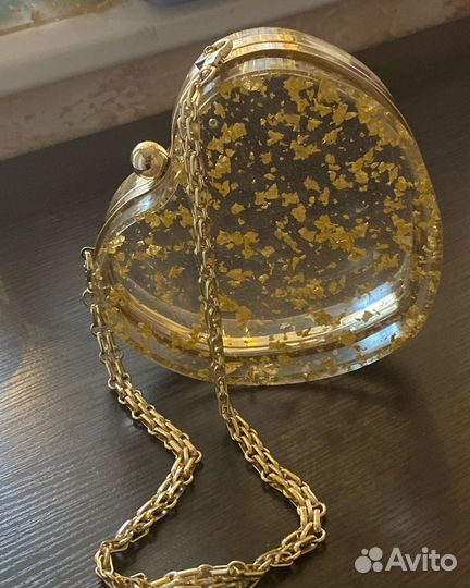 Сумка клатч сердечко.ручная работа