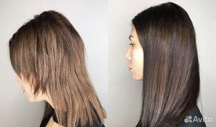 Наращивание волос на дому