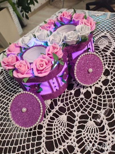 Светильник шкатулки с розами