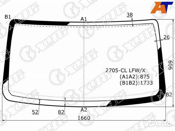 Стекло лобовое GAZ gazelle
