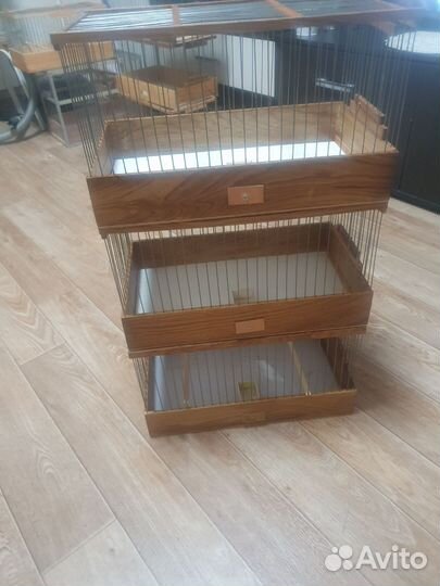 Клетка для птиц,материал дуб
