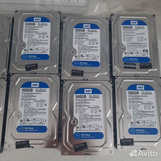 Жесткие диски 500gb 1Tb WD HP Seagate