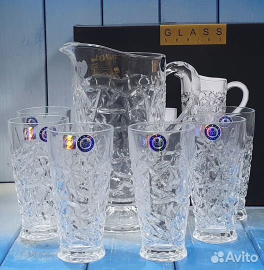 Набор для сока/воды: графин+6 стаканов Lenardi