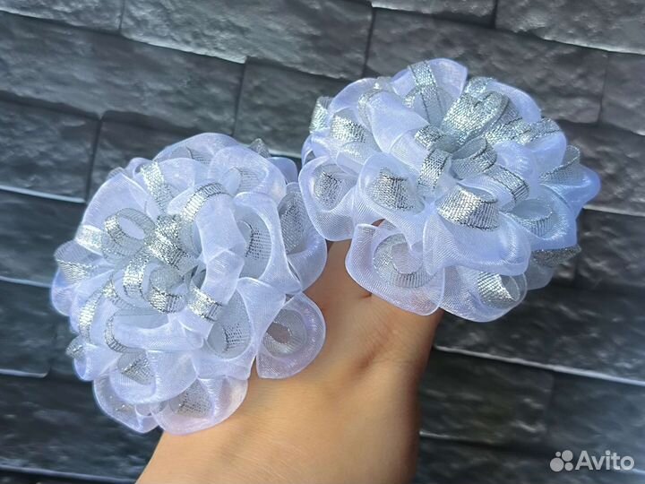 Банты для волос белые