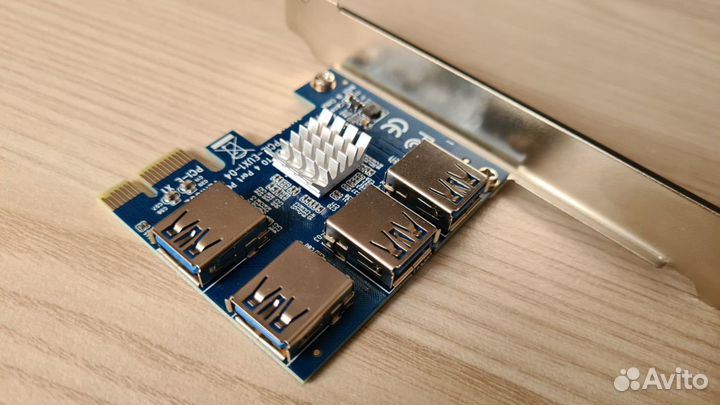 Новый PCI-e разветвитель (адаптер) USB x4