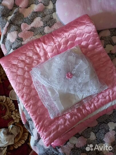 Конверт на выписку для девочки осень весна