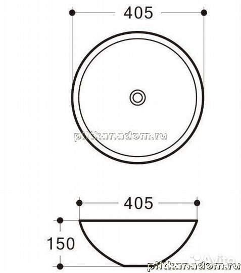 Meer MR-3101mbw Накладная раковина 40,5x40,5, Carrara Black