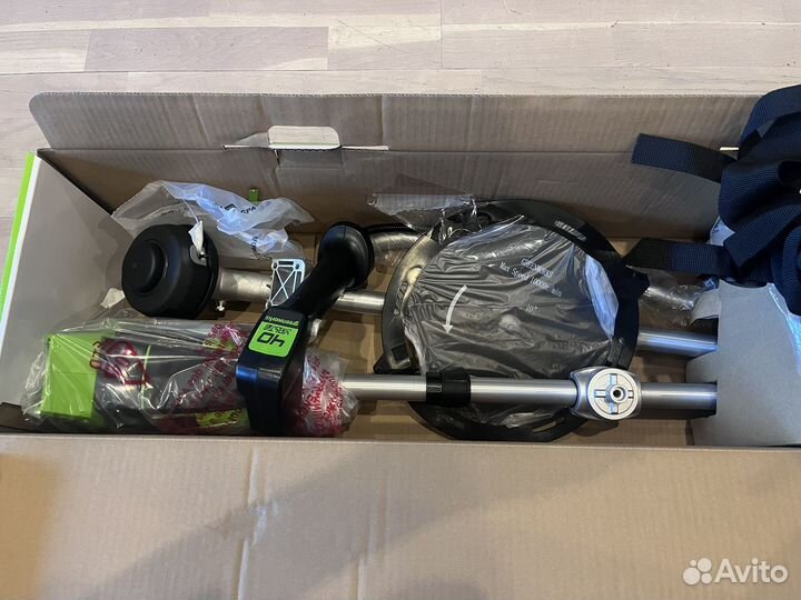 Новый триммер аккумуляторный g-max 40v Greenworks