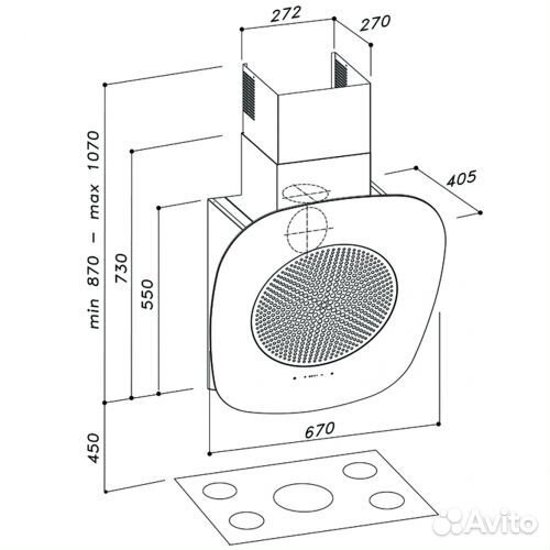 Вытяжка Sirius sltc95taksimaquamarine