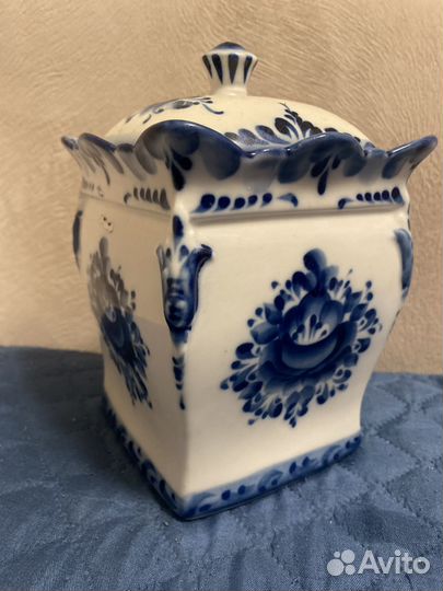 Банка для сыпучих гжель