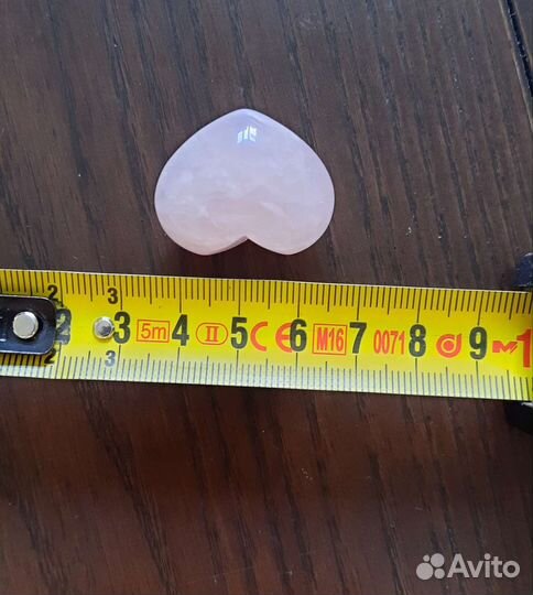 Розовый кварц сердечки лот