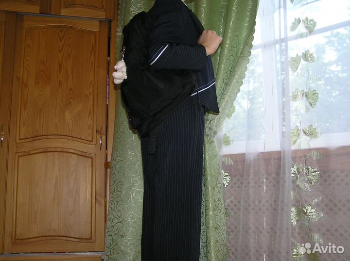 Школьная форма костюм брючный (пиджак новый) +юбка