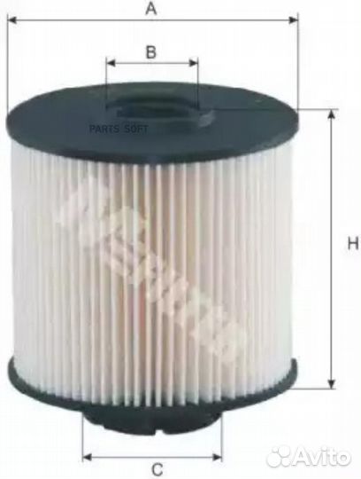 M-filter DE631 Фильтр топливный evobus/MB ategol/a