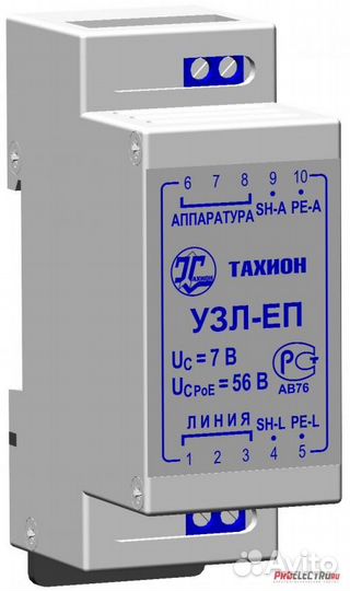 Защита портов Ethernet узл-еп(рг4PoE) грозозащита