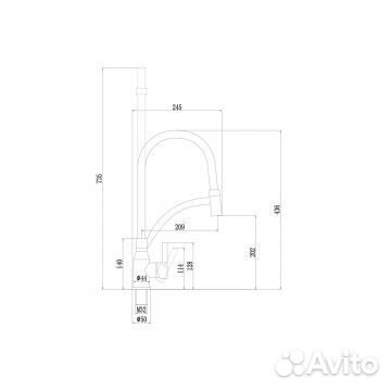 Смеситель для кухни под фильтр Fmark FS8244C-01 бронза