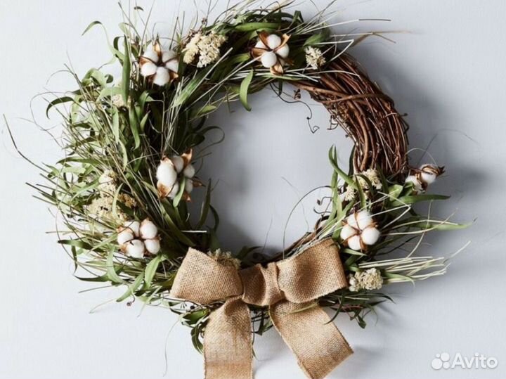 Под заказ интерьерный венок декоративный