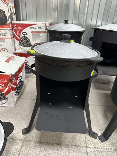 Казан чугунный + печь