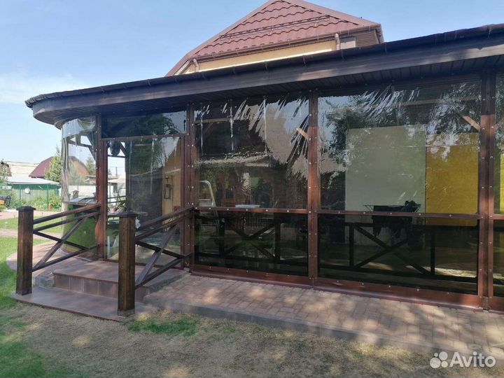 Омское производство мягких окон для беседок