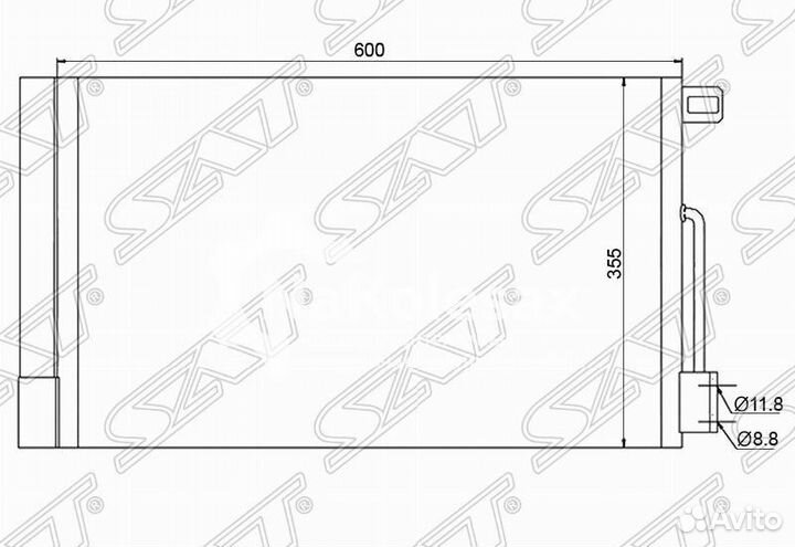 Радиатор кондиционера fiat grande punto 05-08 / op