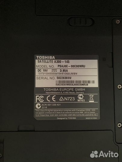 Ноутбук Toshiba Satellite A300-145