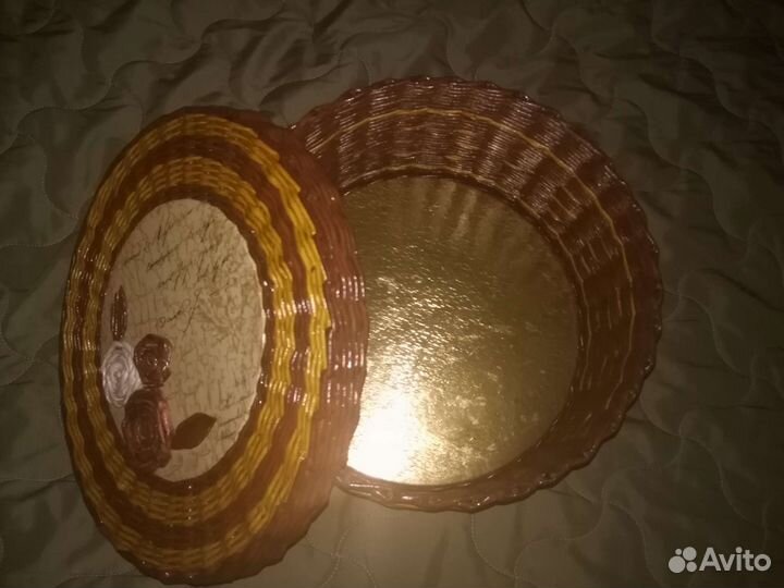 Плетеные коробочки и корзины