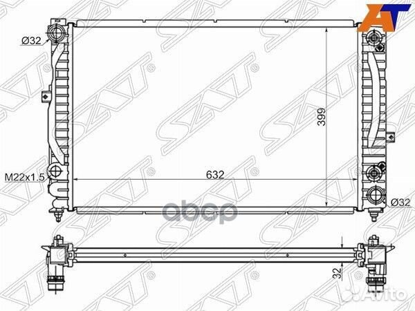 Радиатор Audi A4 94-01 / A6 97-05 / Volkswagen
