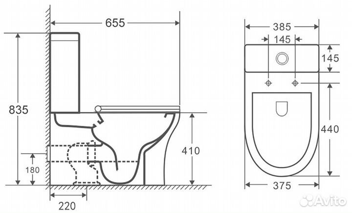Унитаз Owl Eter Cirkel-G owlt190202