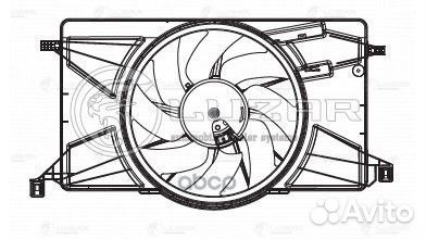 Э/вентилятор охл. с кожухом для а/м Ford Focus