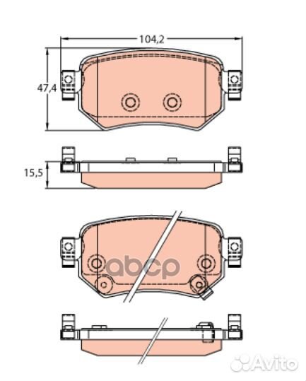 Колодки тормозные дисковые зад GDB3632 GDB3