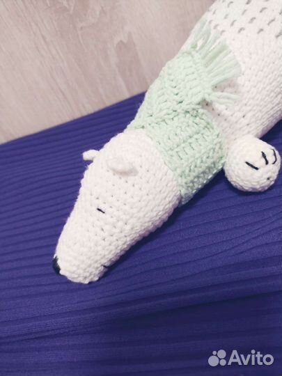 Белый мишка ручной работы