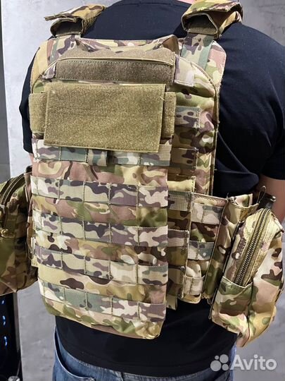 Бронежилет плитник в сборе с плитами Бр5 Мультикам