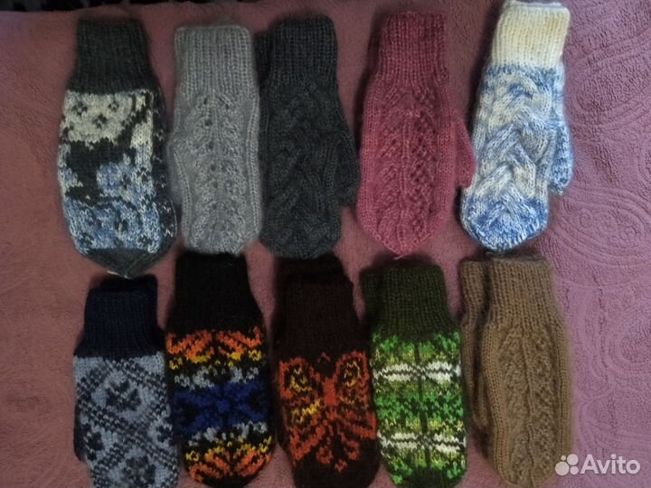 Варежки зимние женские