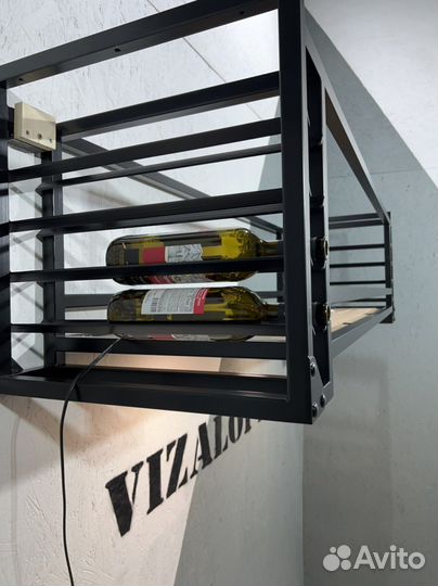 Винная полка лофт