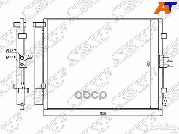 Радиатор кондиционера Kia Soul 08-14 stka153940